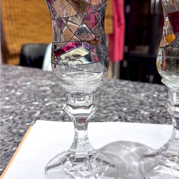 ✨ Vintage Partylite Mosaic Stemmed Votive Candle Holders – Rare & Unused”✨ - Picture 4 of 16